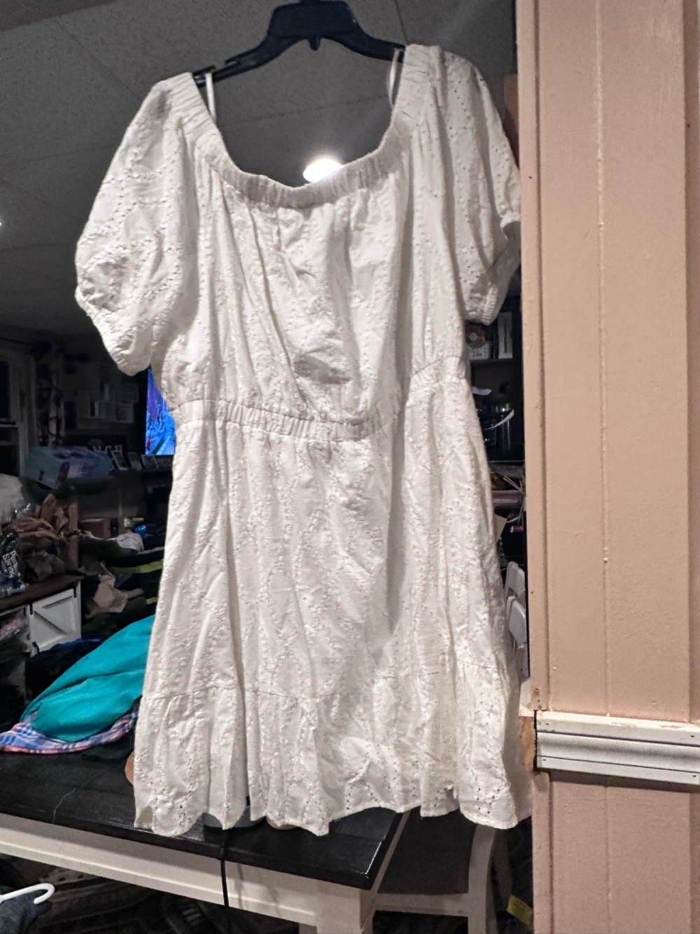 Michael Kors White Eyelet Midi Dress